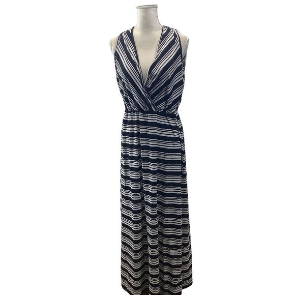 Liberty Love Dresses & Skirts - Liberty Love‎  Womens Maxi Long Black White Dress Stripe Size XL Stretch
